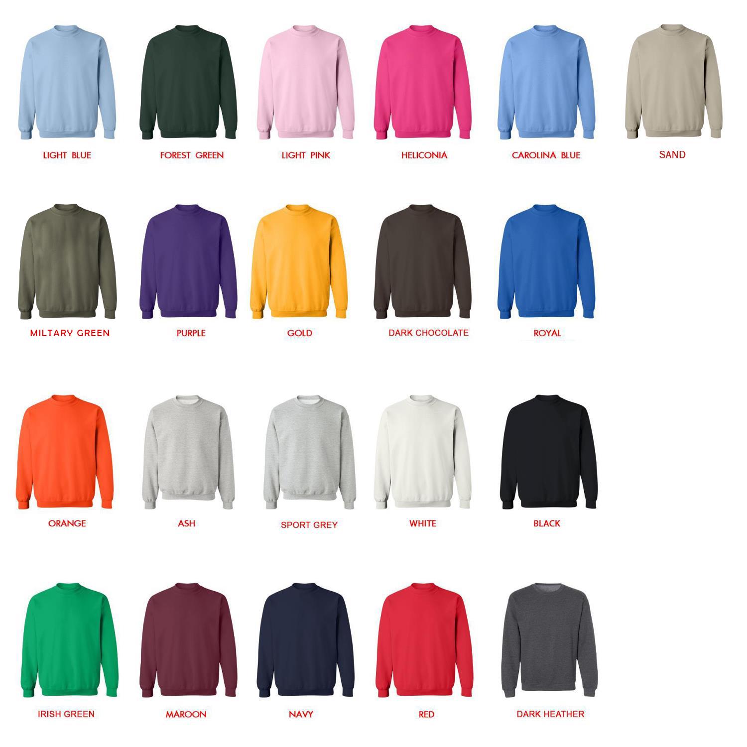 sweatshirt color chart - Astro Bot Store