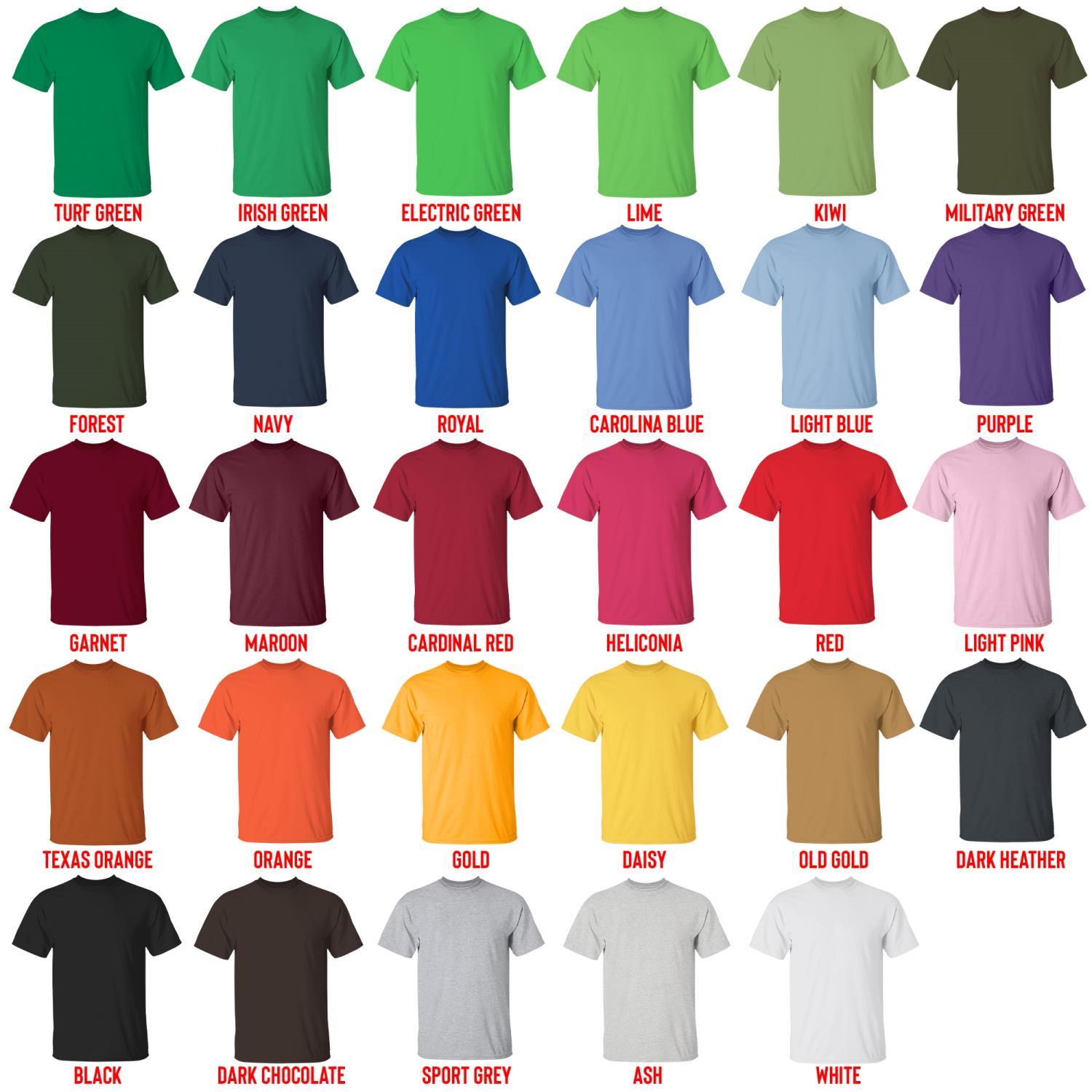 t shirt color chart - Astro Bot Store