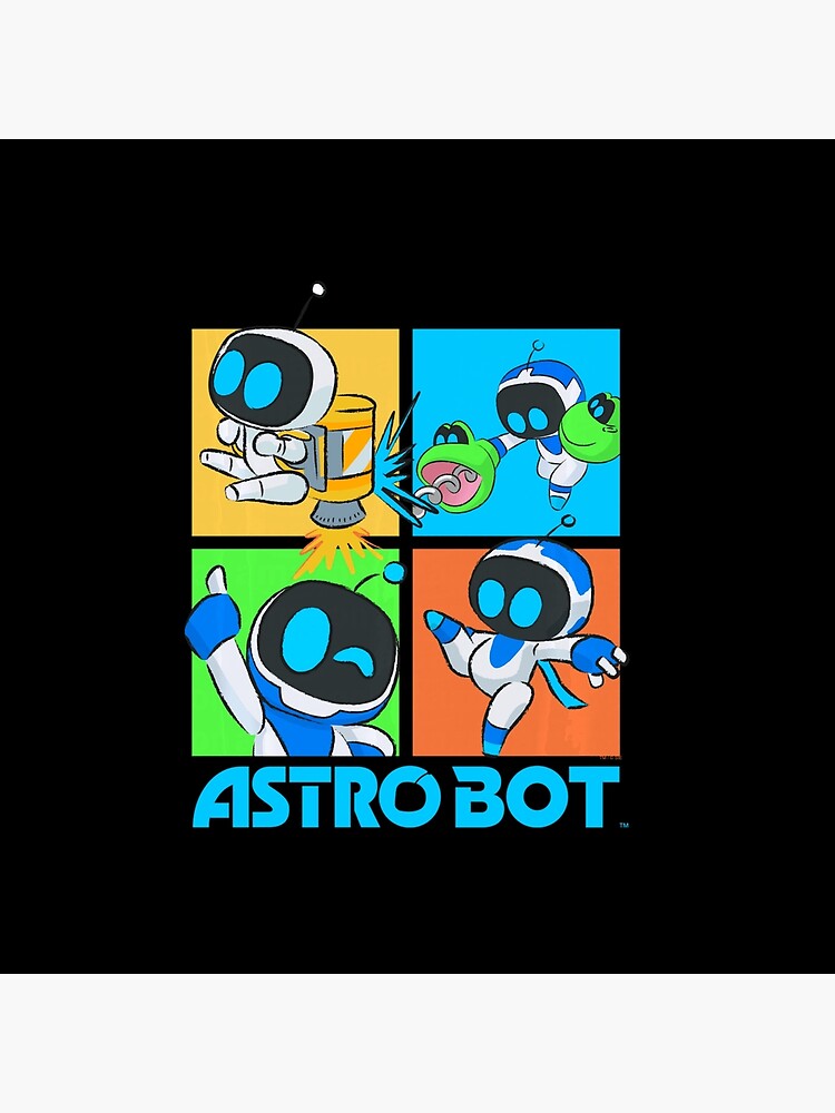 Astro Bot Team Rescue Poster Design Today Graphic Throw Pillow - Image 2