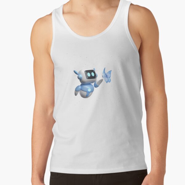Astro Bot Cute Robot With Butterfly Tank Top - Image 2