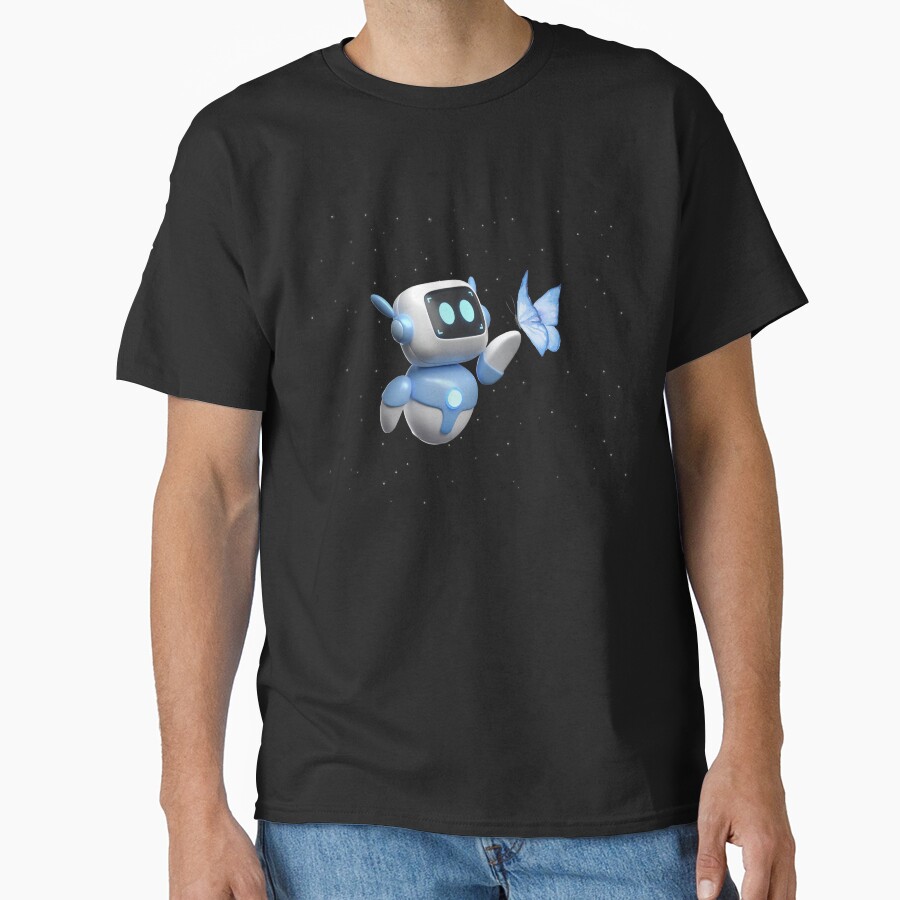 Astro Bot Cute Robot With Butterfly T-shirt