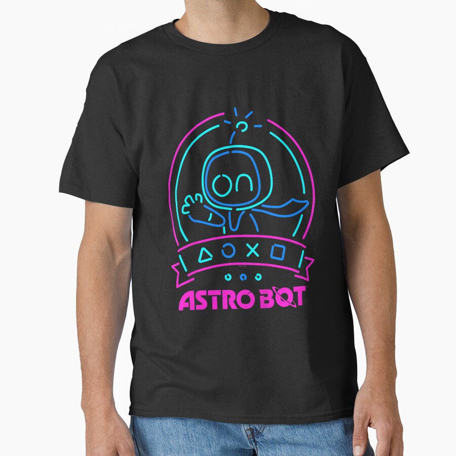 New Design Astro Bot Neon Graphic T-shirt
