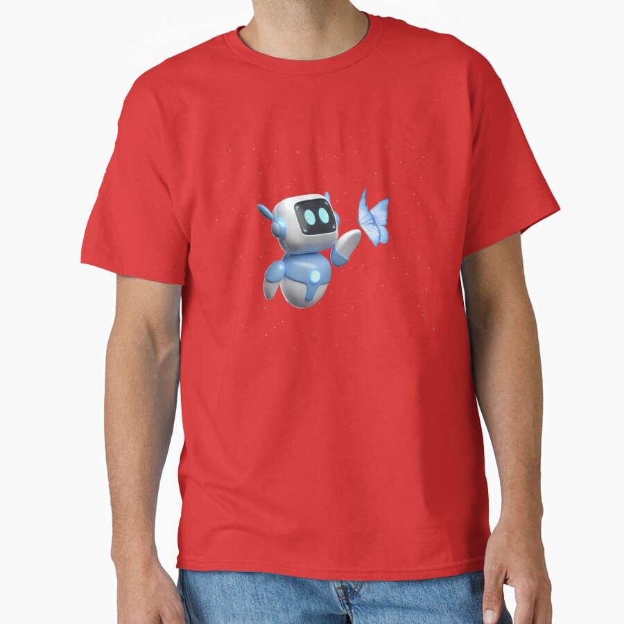Astro Bot Cute Robot With Butterfly T-shirt - Image 5
