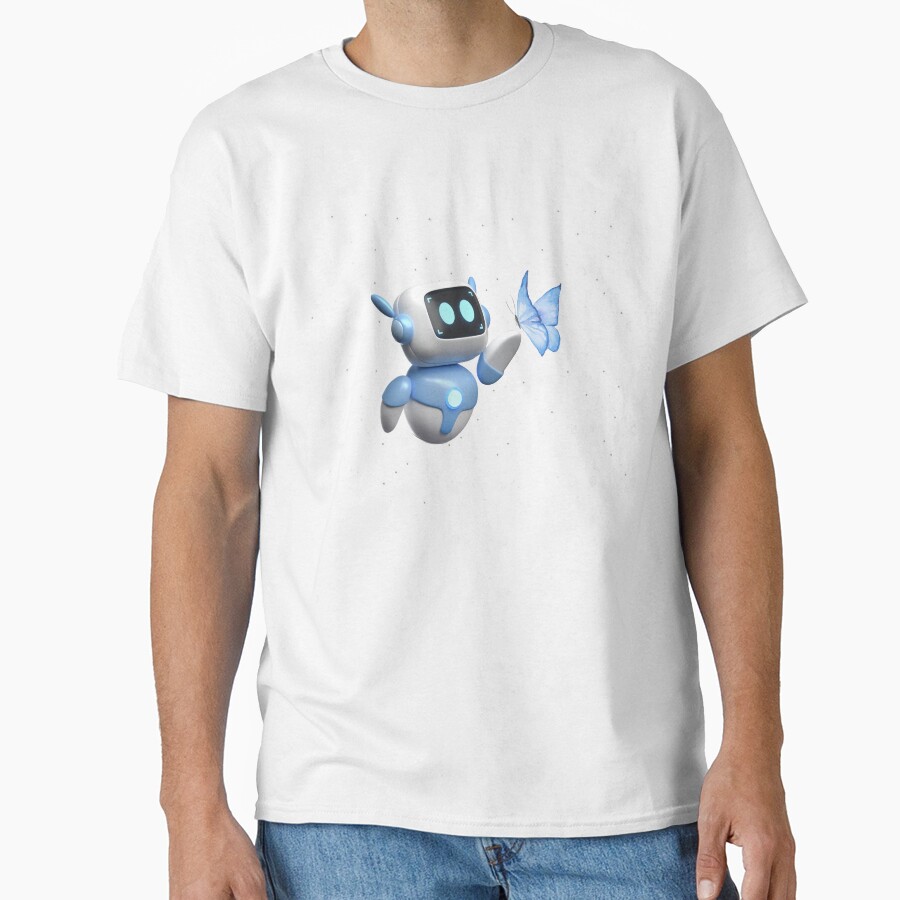 Astro Bot Cute Robot With Butterfly T-shirt - Image 2