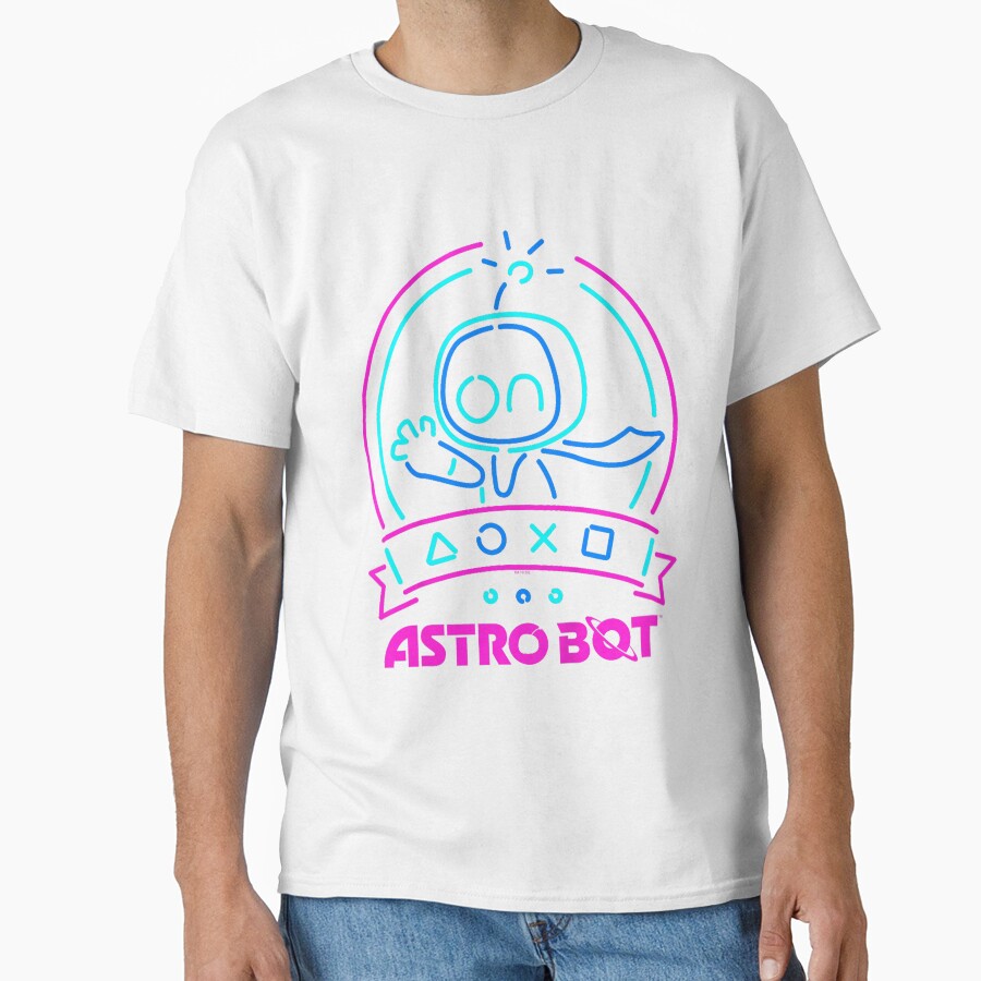New Design Astro Bot Neon Graphic T-shirt - Image 2