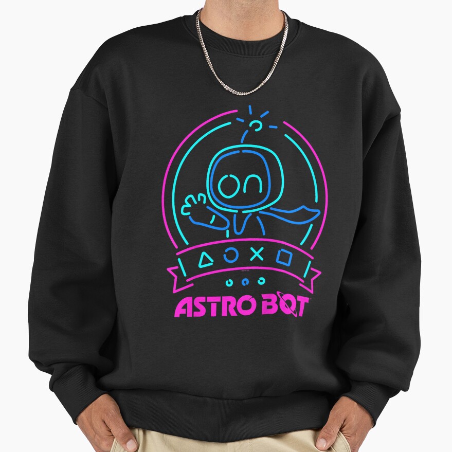 New Design Astro Bot Neon Graphic Sweatshirt