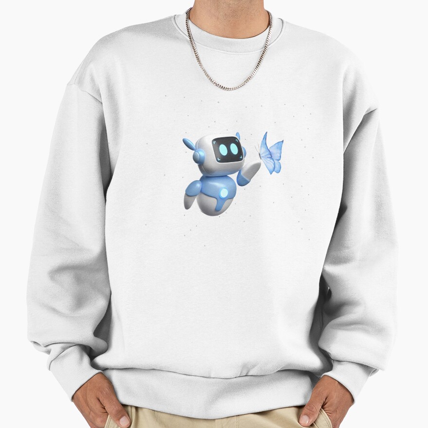 Astro Bot Cute Robot With Butterfly Sweatshirt - Image 2
