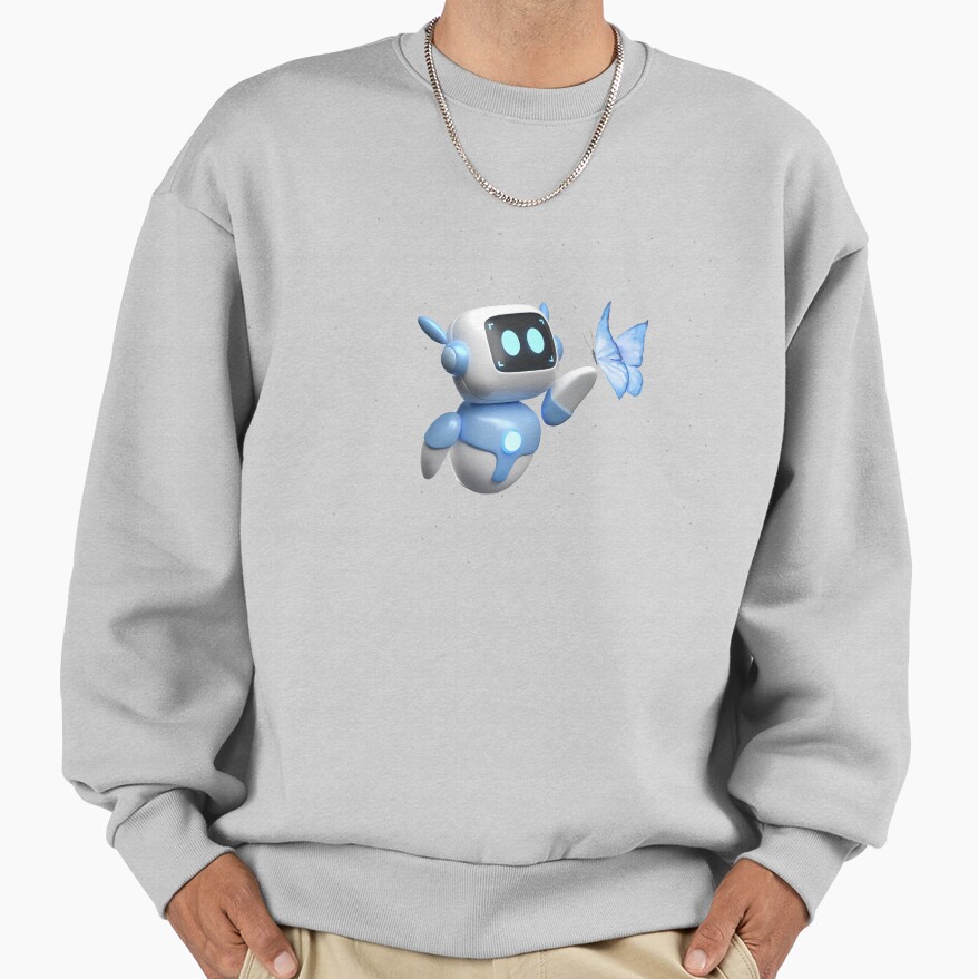 Astro Bot Cute Robot With Butterfly Sweatshirt - Image 4