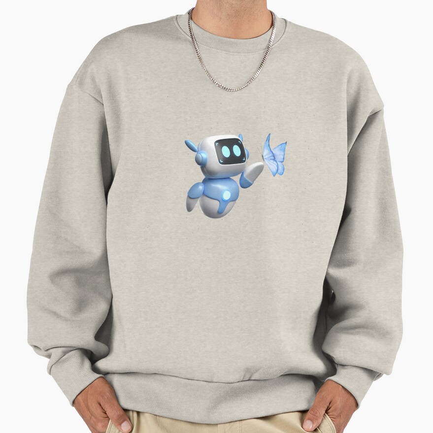 Astro Bot Cute Robot With Butterfly Sweatshirt - Image 3