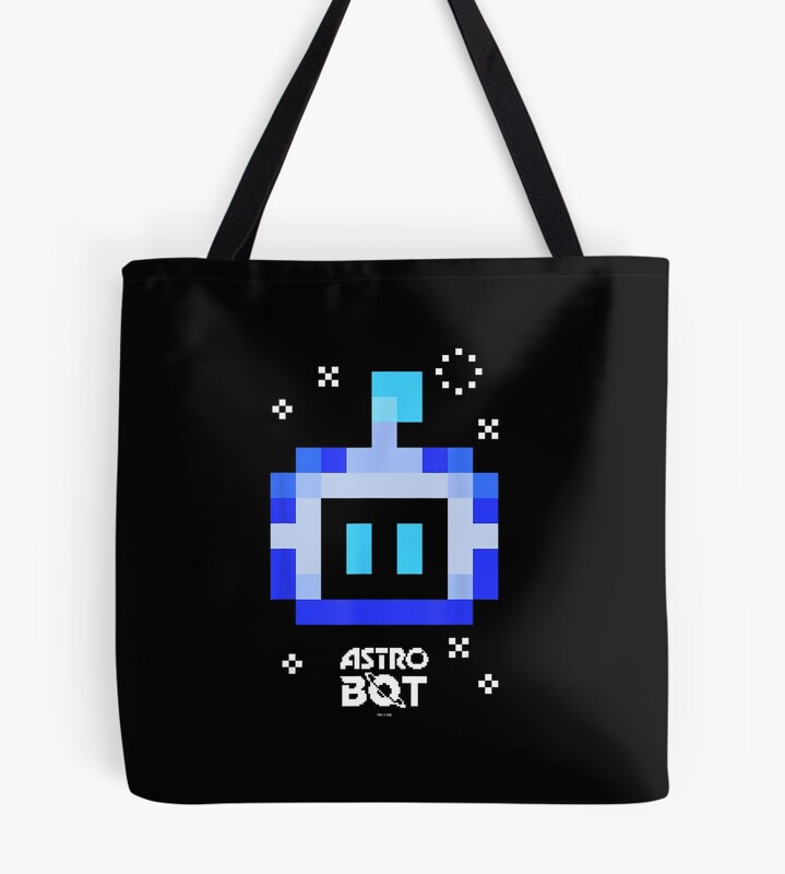 Astro Bot Pixel Rescue Poster Design Today Graphic Tote Bag