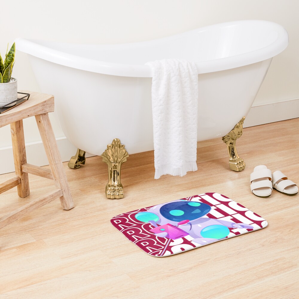 Astro Bot Robot Amazing Vintage Design Bath Mat - Image 2