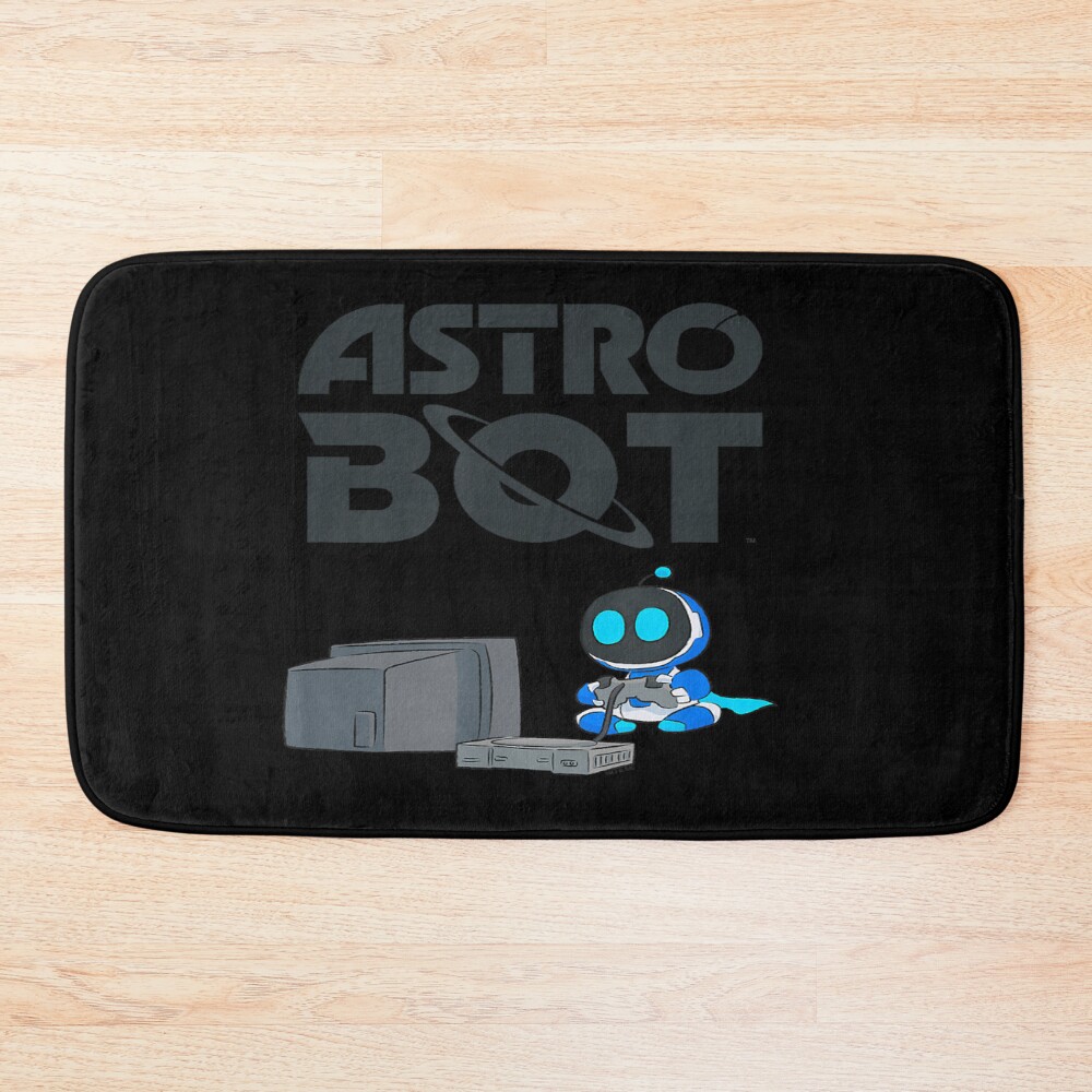 Astro Bot Classic Rescue Poster Design Today Graphic Bath Mat
