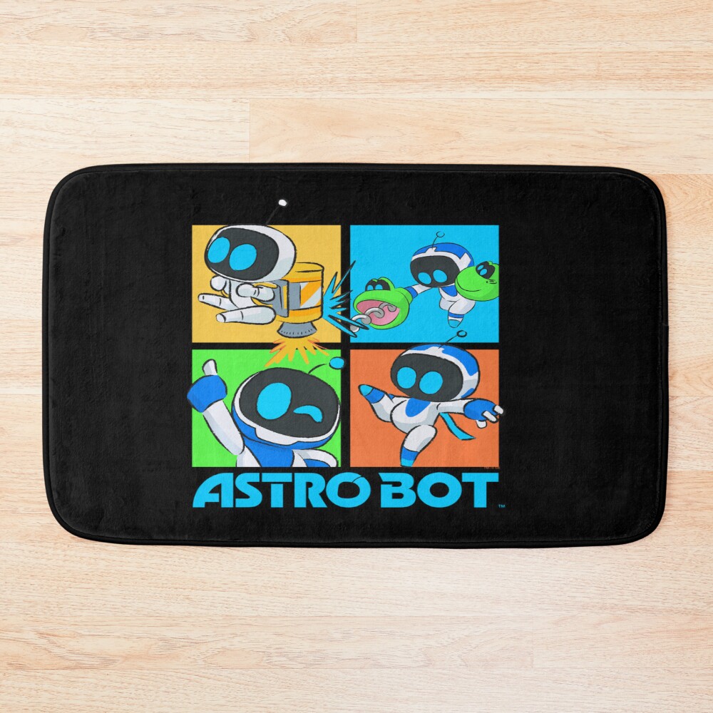 Astro Bot Team Rescue Poster Design Today Graphic Bath Mat