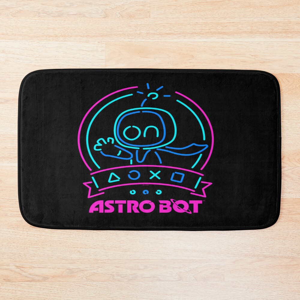 Astro Bot Grid Portrait Poster Design Today Graphic Bath Mat