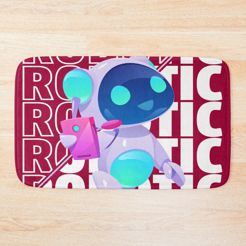 Astro Bot Robot Amazing Vintage Design Bath Mat