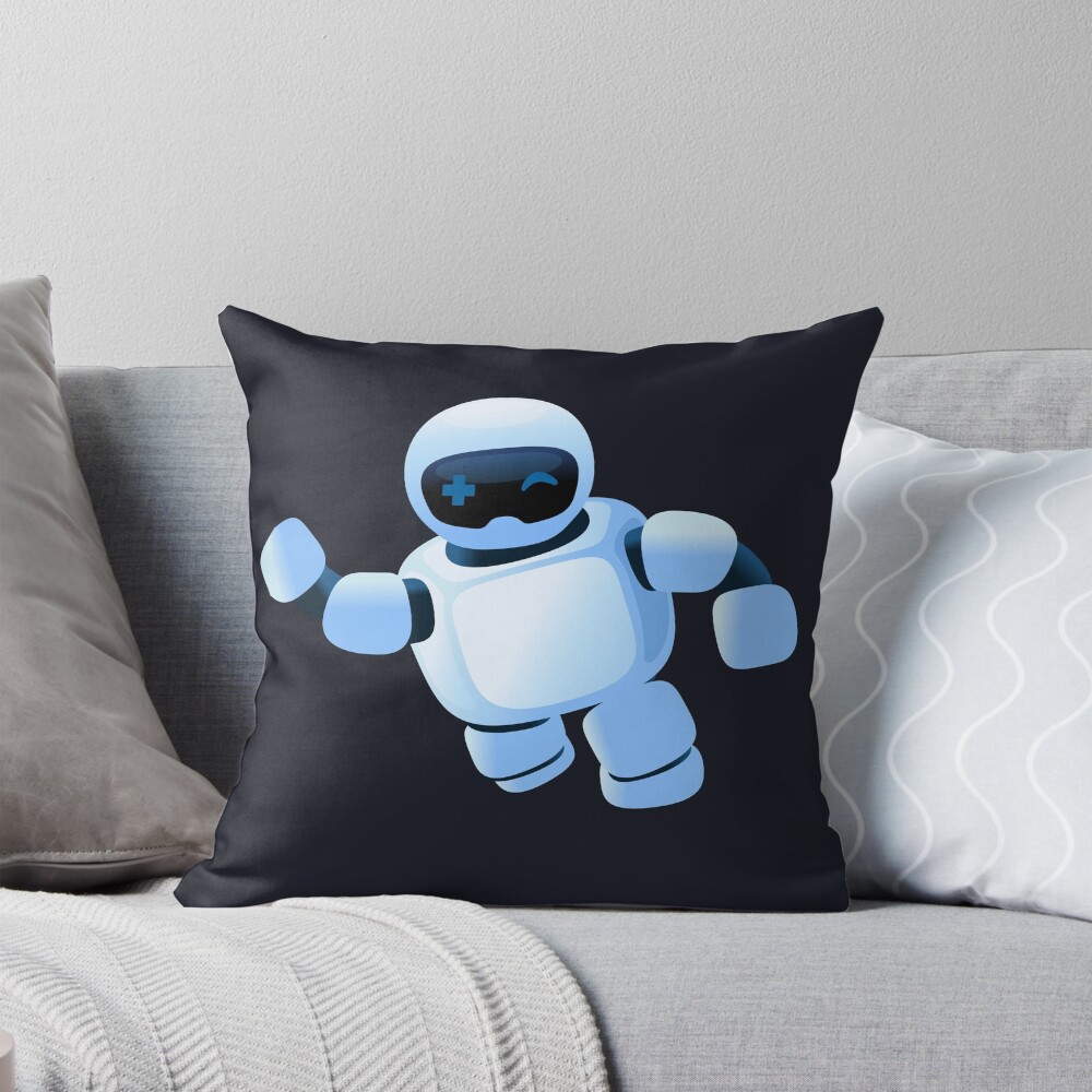 Hot Item Astro Bot Robot In The Sky Throw Pillow
