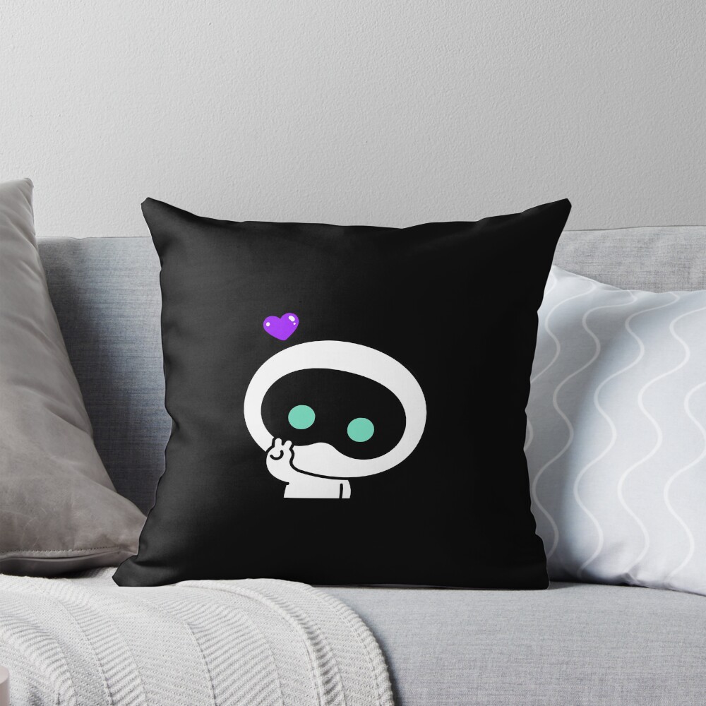 Astro Bot Wootteo Merch Peace Sign Throw Pillow
