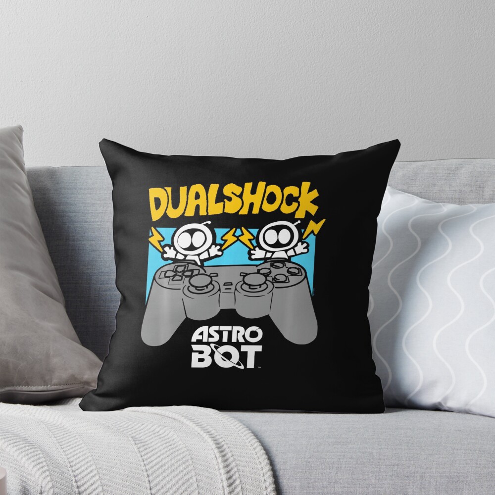 Astro Bot Dualshock Poster Design Today Graphic Throw Pillow