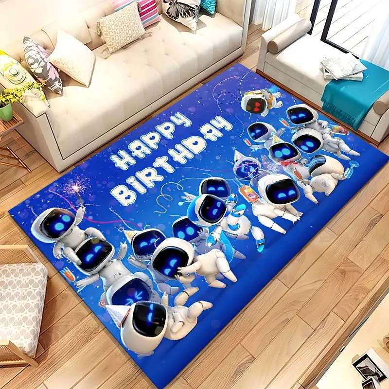 Cute Astro Bot Cartoon Adventure Area Rug