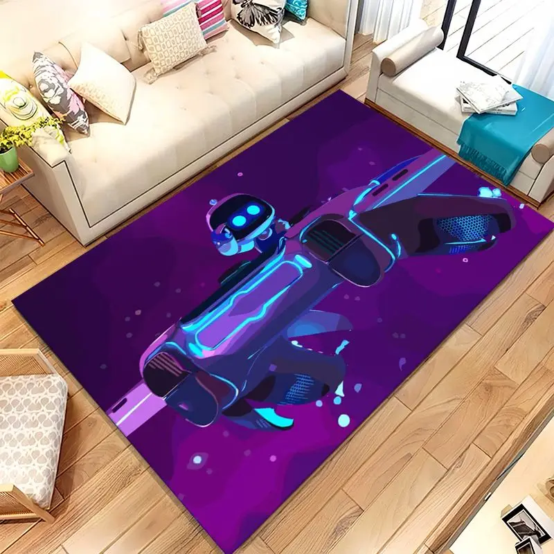 Cute Astro Bot Cosmic Cartoon Area Rug